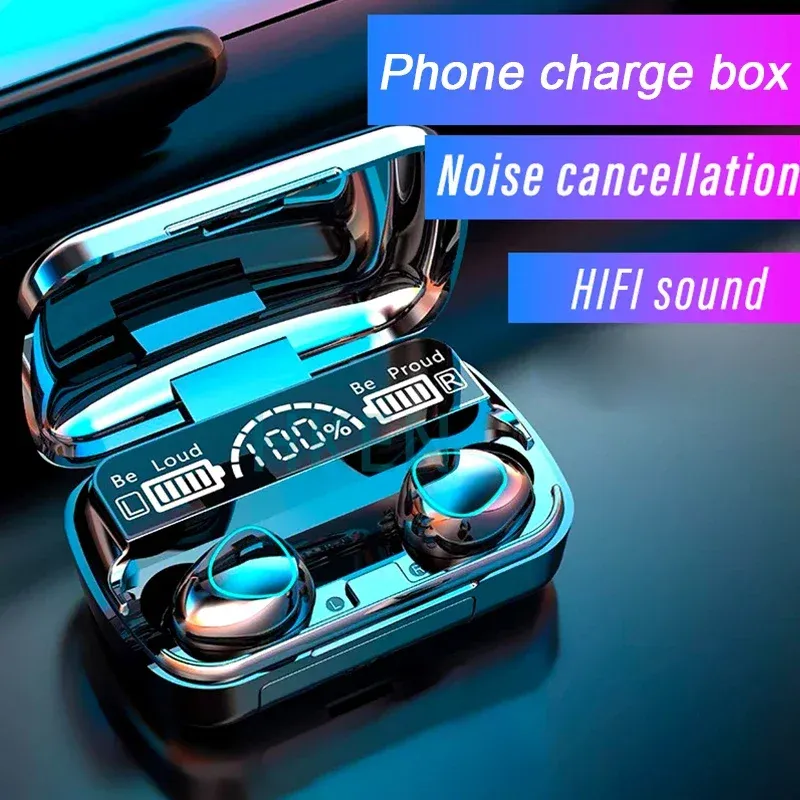 TWS M10 Wireless Bluetooth Headphones LED Display With Charging Box 9D