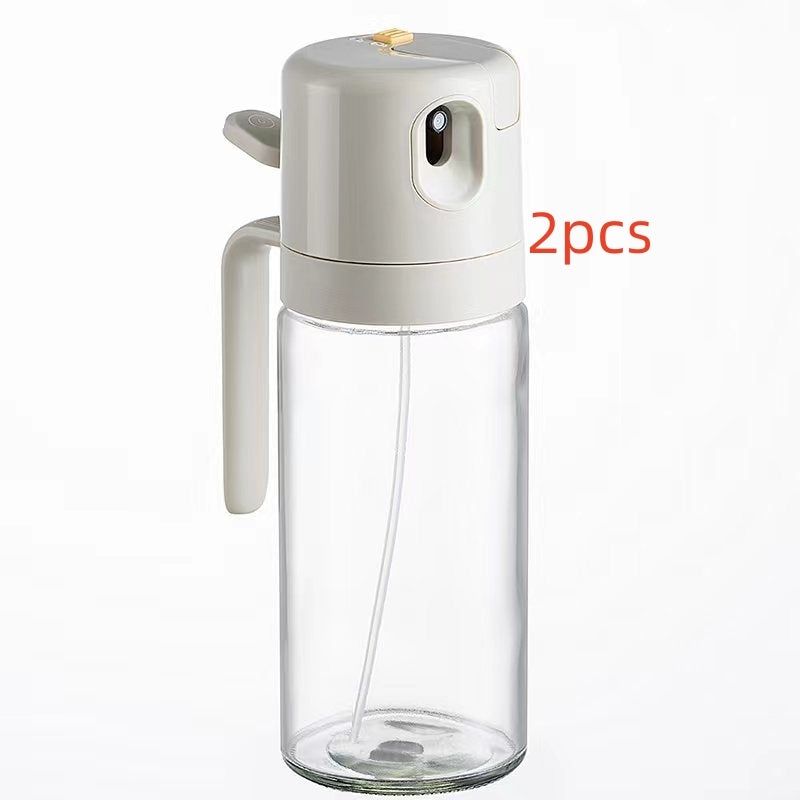 2 In 1 Oil Sprayer Bottle BBQ Cooking Oil Dispenser Olive Oil Pourers, capacity: 550ml Warm Gray, quantity: 2PCS