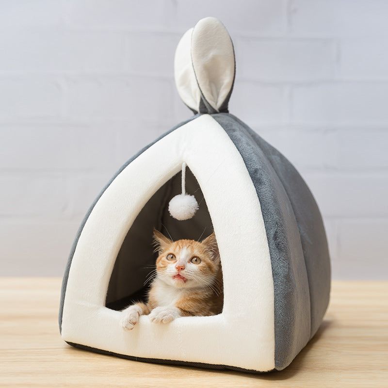 Cat House Cat House Villa Cat Bed Small Dog Kennel, Size: S, House Villa-COLOR: Grey