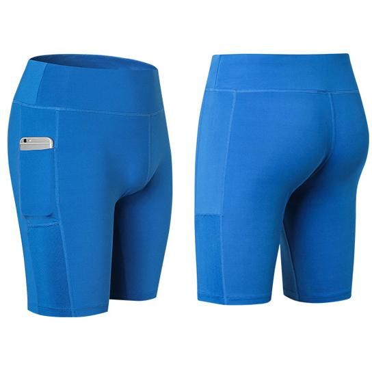 ( TRADE 3 ) All Seasons Yoga Shorts Stretchable Phone Pocket w/ blue color OPTION 4