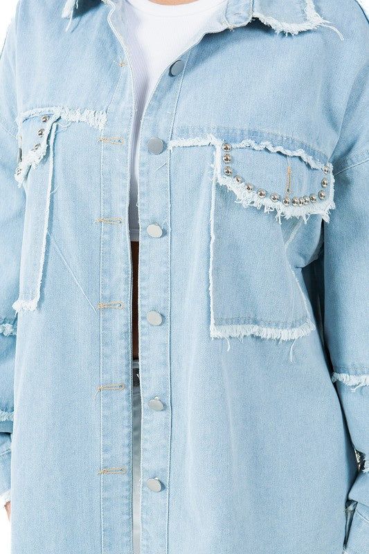 ( TRADE 2 ) OVERSIZE DENIM SHIRT w/ light denim blue OPTION 1