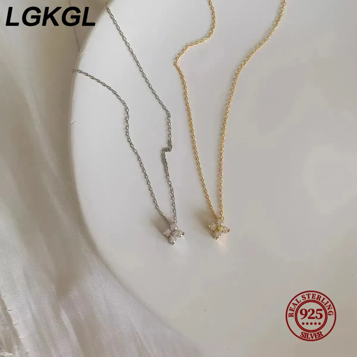 925 SILVER AND 18K GOLD  SET NECKLACE