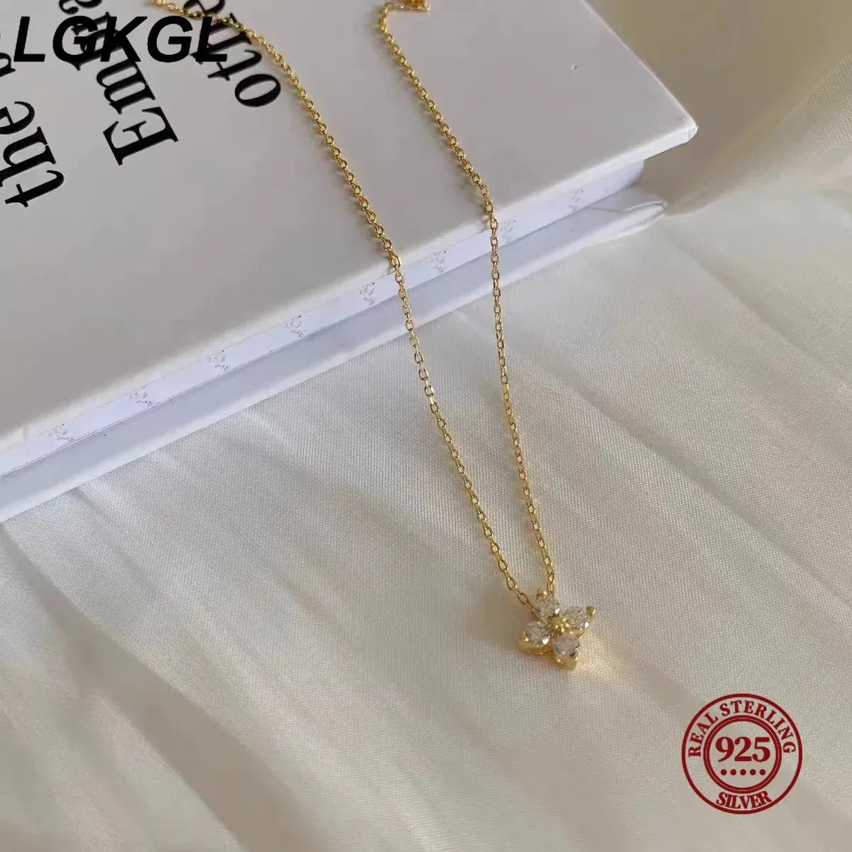 925 SILVER AND 18K GOLD  SET NECKLACE