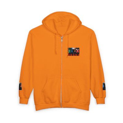 ( TRADE 2 ) NBAK4 activewear - ZIPPED HOODIES  w/ SAFETY ORANGE colors OPTIONS 2