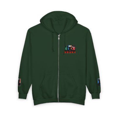 ( TRADE 2 ) NBAK4 activewear - ZIPPED HOODIES  w/ FOREST GREEN colors OPTIONS 2