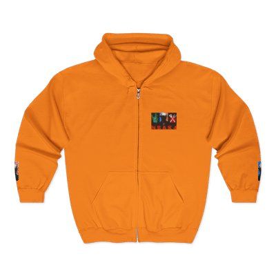 ( TRADE 2 ) NBAK4 activewear - ZIPPED HOODIES  w/ SAFETY ORANGE colors OPTIONS 2