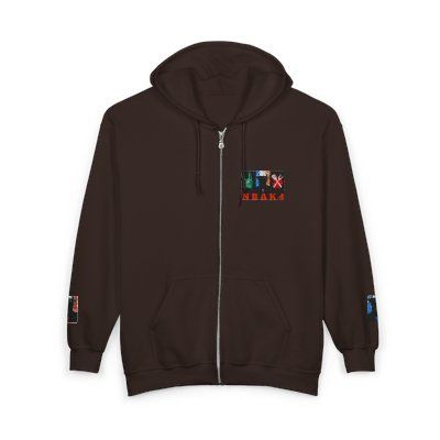 ( TRADE 2 ) NBAK4 activewear - ZIPPED HOODIES  w/ DARK CHOCOLATE colors OPTIONS 2