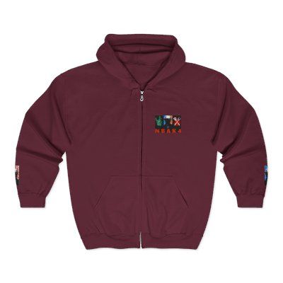 ( TRADE 2 ) NBAK4 activewear - ZIPPED HOODIES  w/ MAROON colors OPTIONS 2