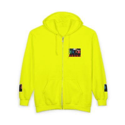 ( TRADE 2 ) NBAK4 activewear - ZIPPED HOODIES  w/ SAFETY GREEN colors OPTIONS 2