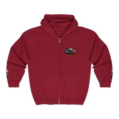 ( TRADE 2 ) NBAK4 activewear MENS - ZIPPED HOODIES  w/ CARDINAL RED colors OPTIONS 2