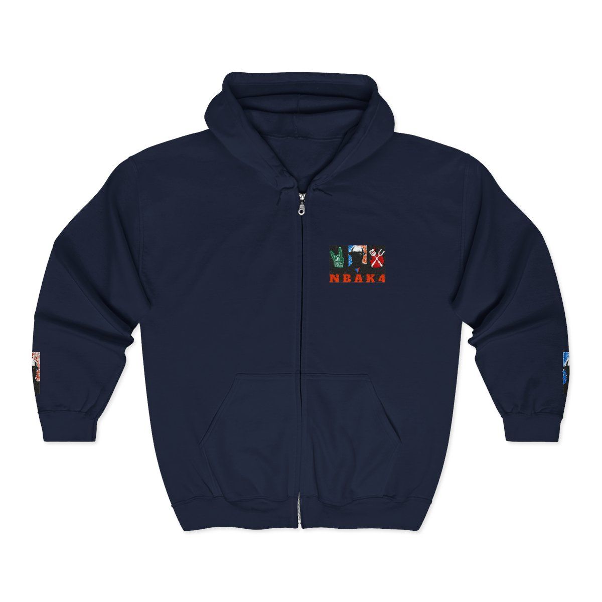 ( TRADE 2 ) NBAK4 activewear MENS - ZIPPED HOODIES  w/ NAVY BLUE colors OPTIONS 2
