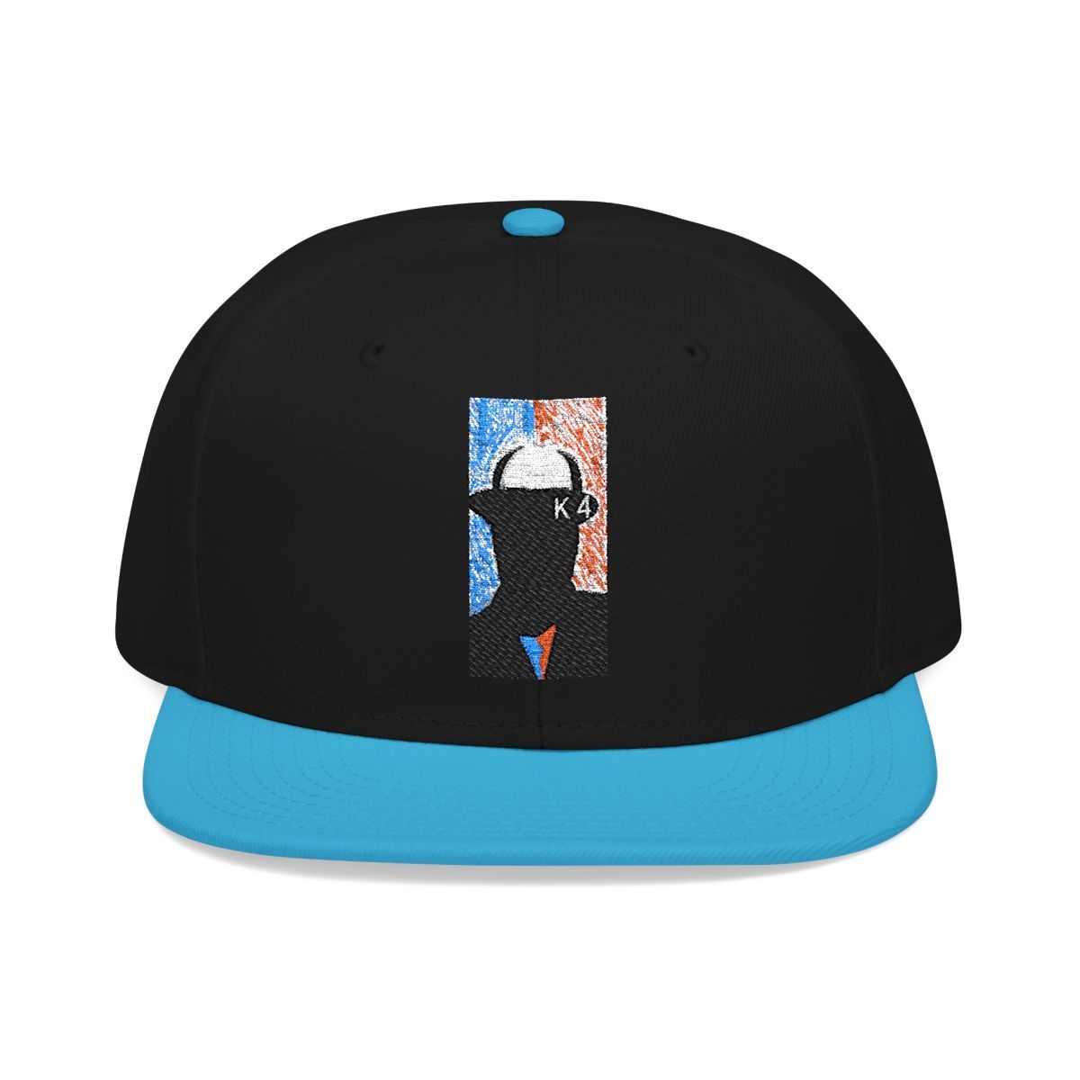 ( TRADE 1 ) NBAK4 activewear - LOGO SNAP BACK ADJUSTABLE w/ black &amp; aqua blue colors OPTION 1)