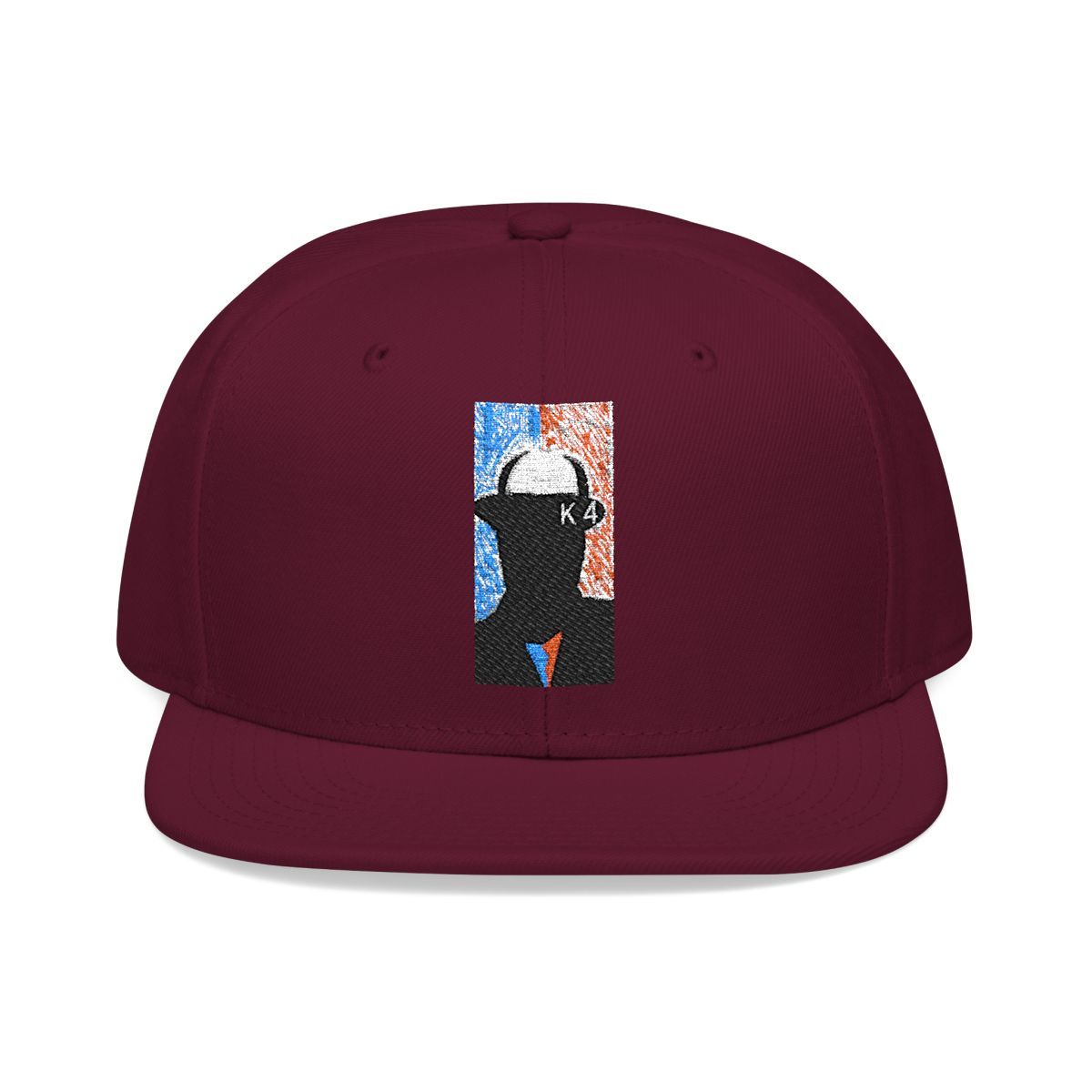 ( TRADE 1 ) NBAK4 activewear - LOGO SNAP BACK ADJUSTABLE w/ burgundy maroon colors OPTION 1)