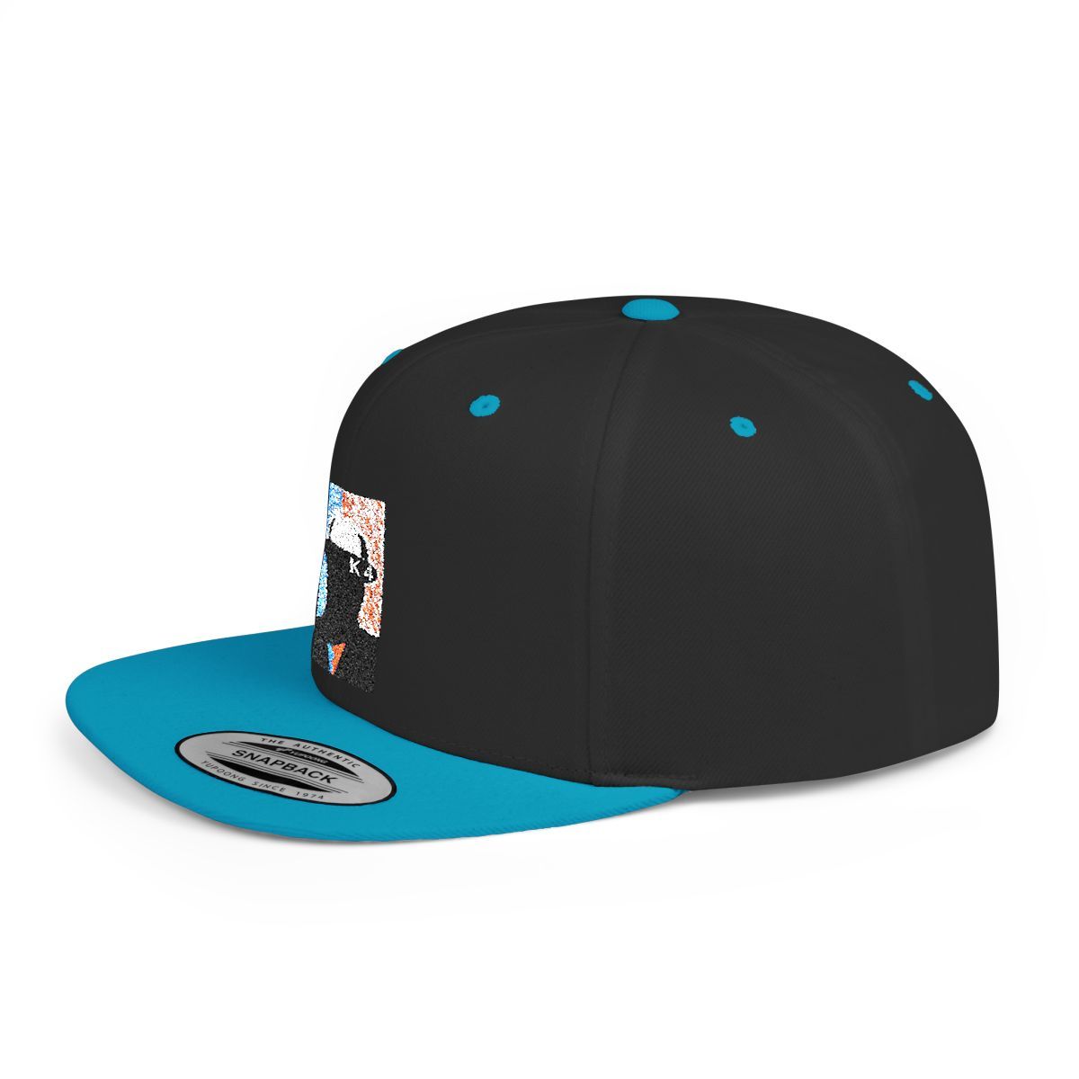 ( TRADE  6 ) NBAK4 activewear - LOGO SNAP BACK ADJUSTABLE CAP w/ black &amp; teal OPTION 6