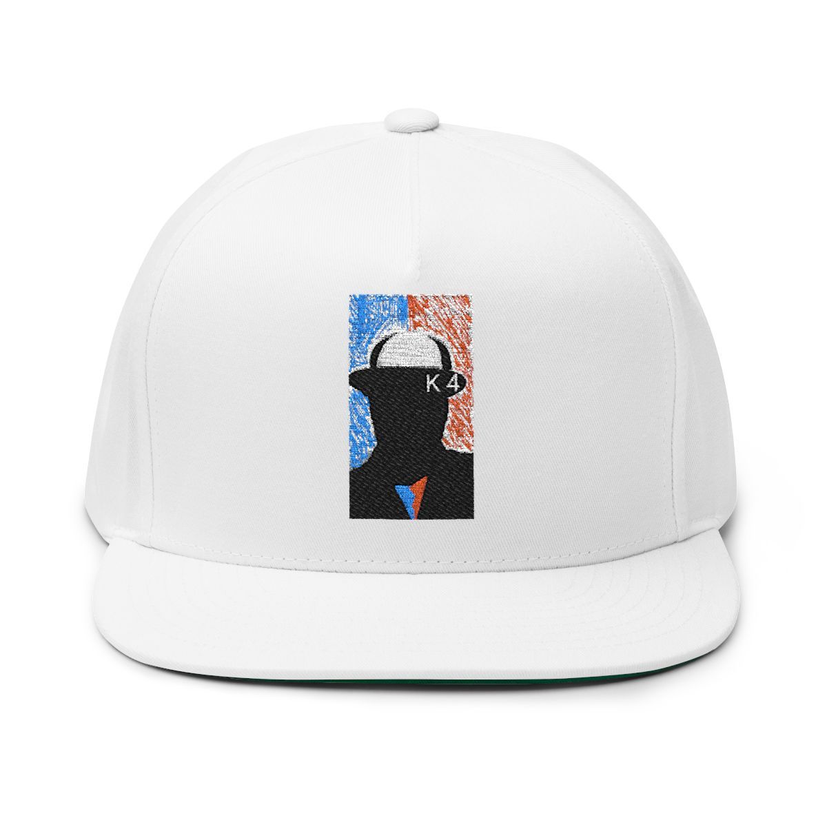 ( TRADE  4 ) NBAK4 activewear - LOGO FLAT EMBROIDERY CAP w/ white OPTION 2