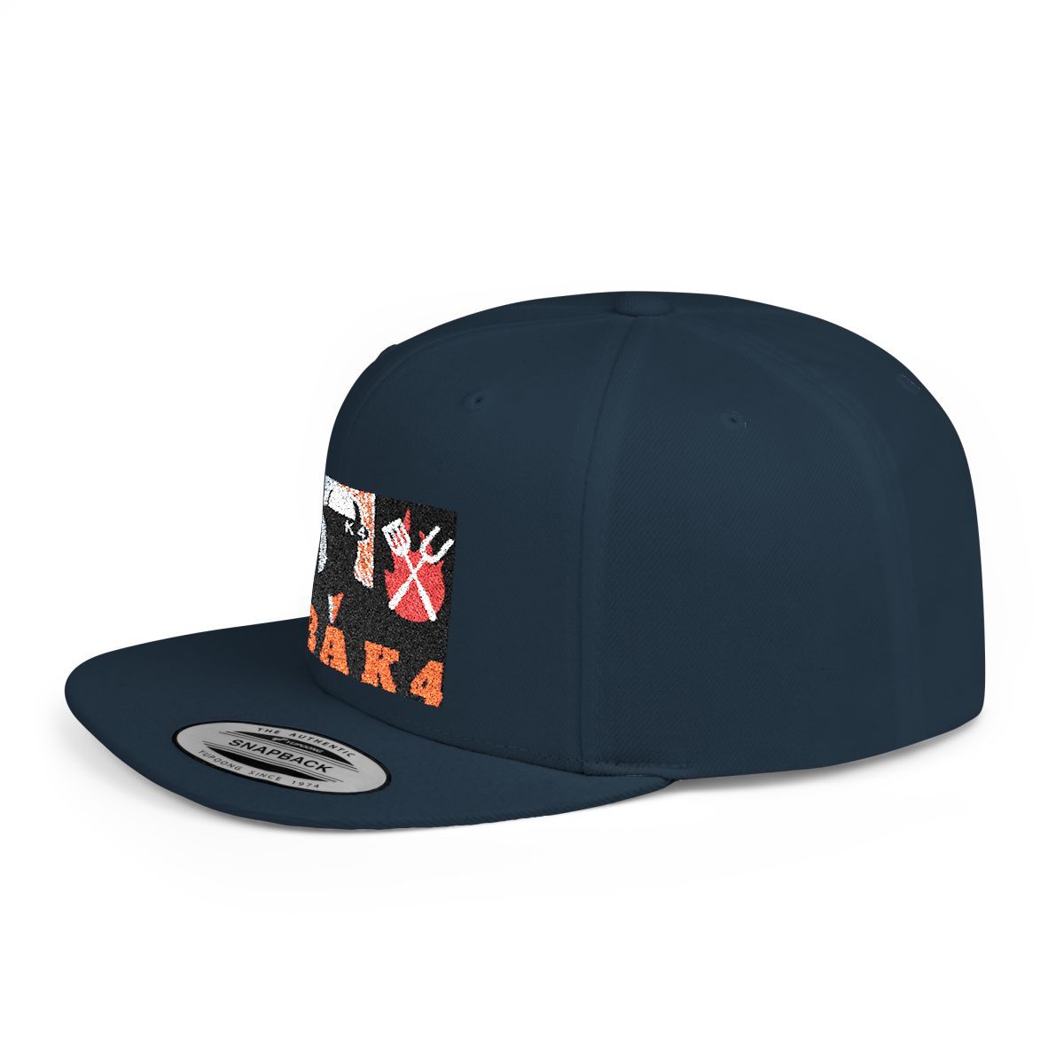 ( TRADE  7 ) NBAK4 activewear -  LARGE LOGO SNAP BACK ADJUSTABLE CAP w/ navy blue OPTION 9