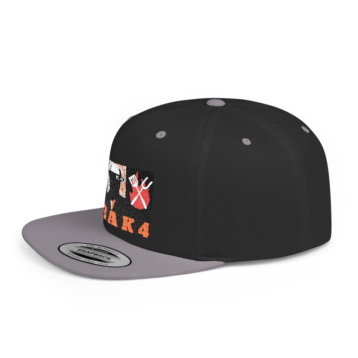 ( TRADE  7 ) NBAK4 activewear -  LARGE LOGO SNAP BACK ADJUSTABLE CAP w/ black &amp; silver OPTION 21