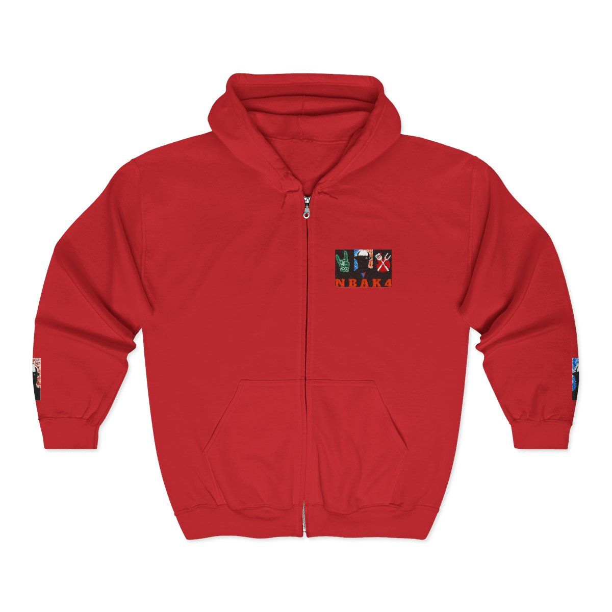 ( TRADE 2 ) NBAK4 activewear MENS - ZIPPED HOODIES  w/ RED colors OPTIONS 1
