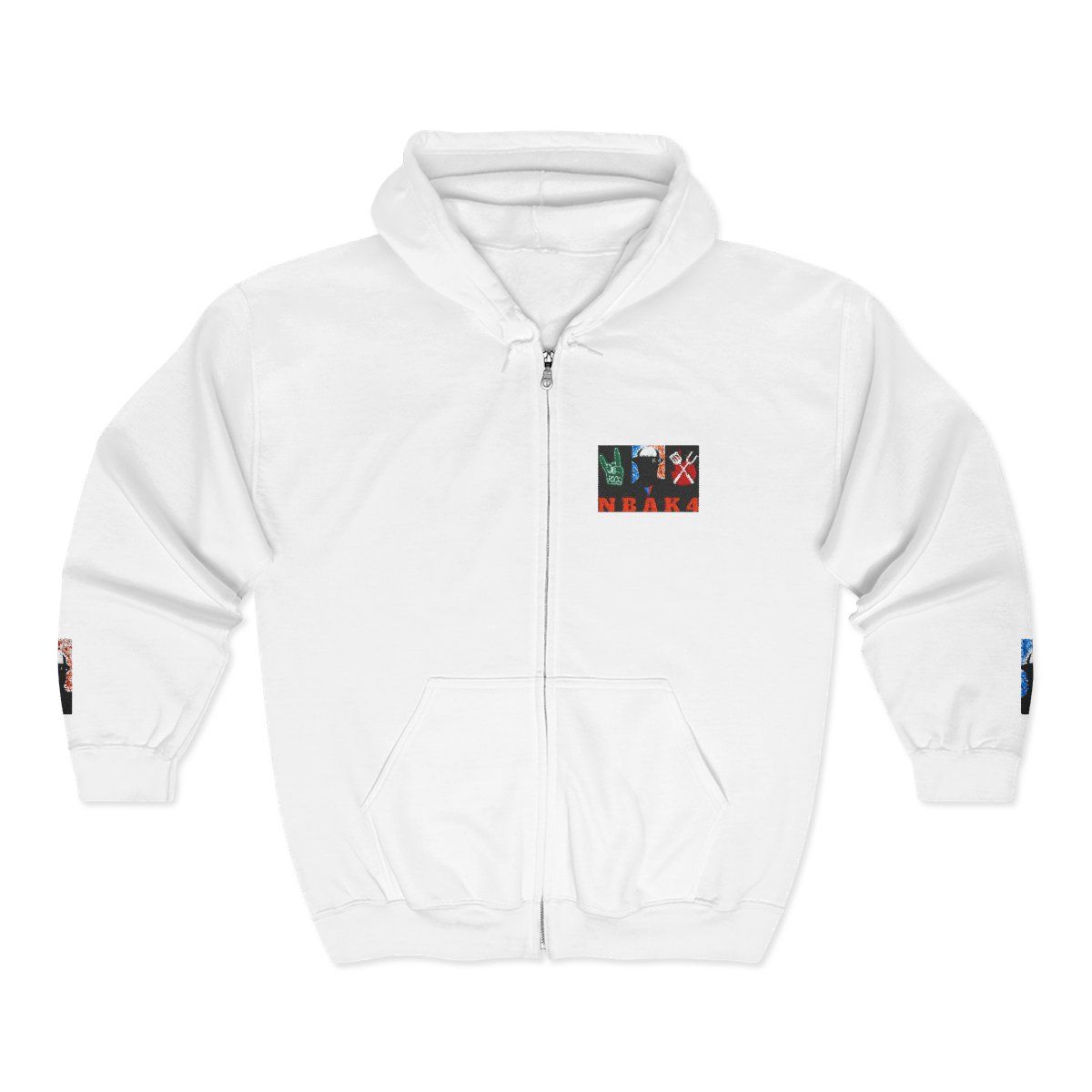 ( TRADE 2 ) NBAK4 activewear WOMENS - ZIPPED HOODIES  w/ WHITE colors OPTIONS 3