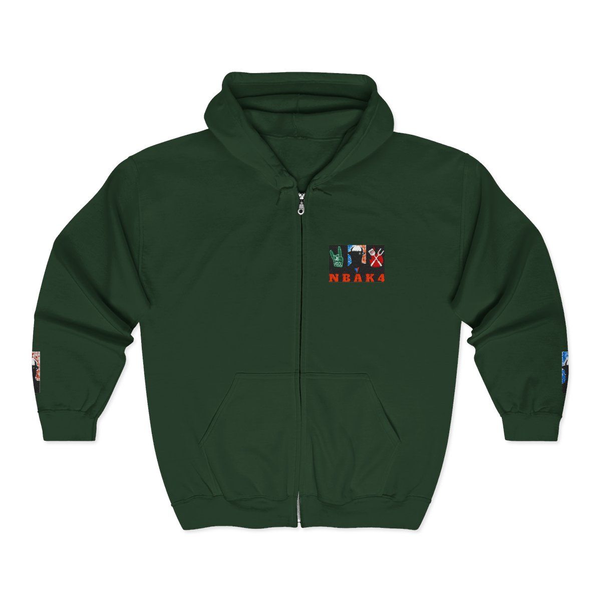 ( TRADE 2 ) NBAK4 activewear WOMENS - ZIPPED HOODIES  w/ FOREST GREEN colors OPTIONS 10