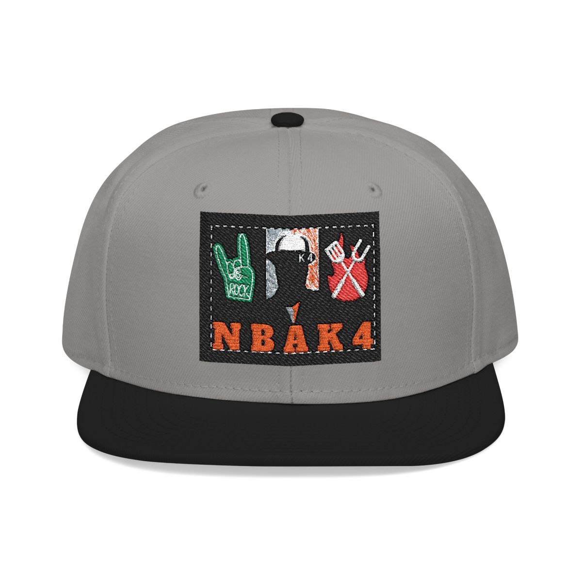 ( TRADE 2 ) NBAK4 activewear - LARGE LOGO SNAP BACK ADJUSTABLE w/ grey &amp; black colors OPTION 10)
