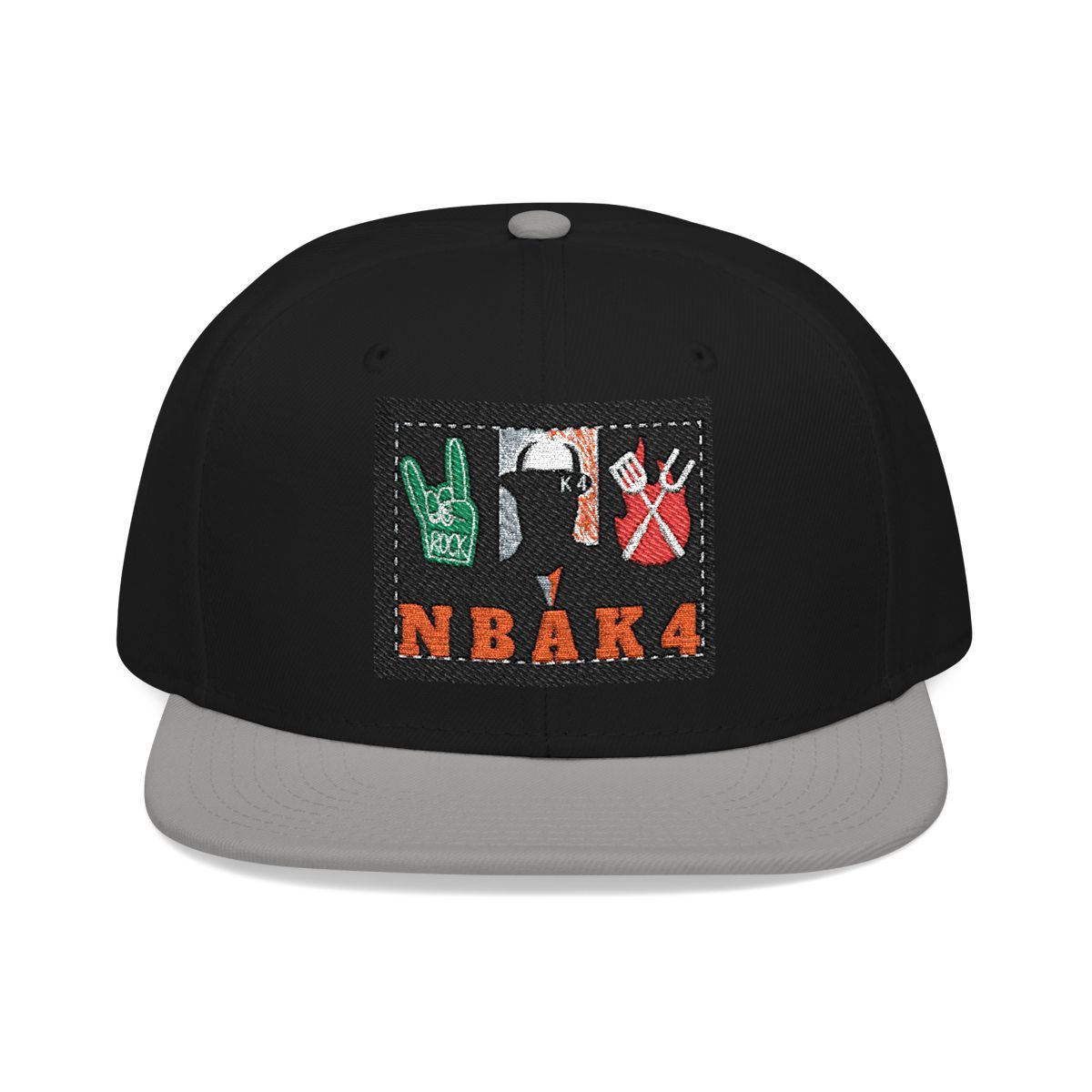 ( TRADE 2 ) NBAK4 activewear - LARGE LOGO SNAP BACK ADJUSTABLE w/ black &amp; grey colors OPTION 11)