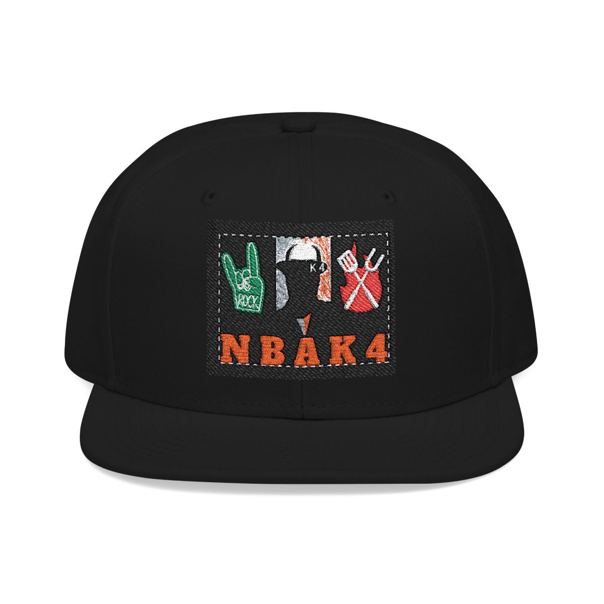 ( TRADE 2 ) NBAK4 activewear - LARGE LOGO SNAP BACK ADJUSTABLE w/ black colors OPTION 5)