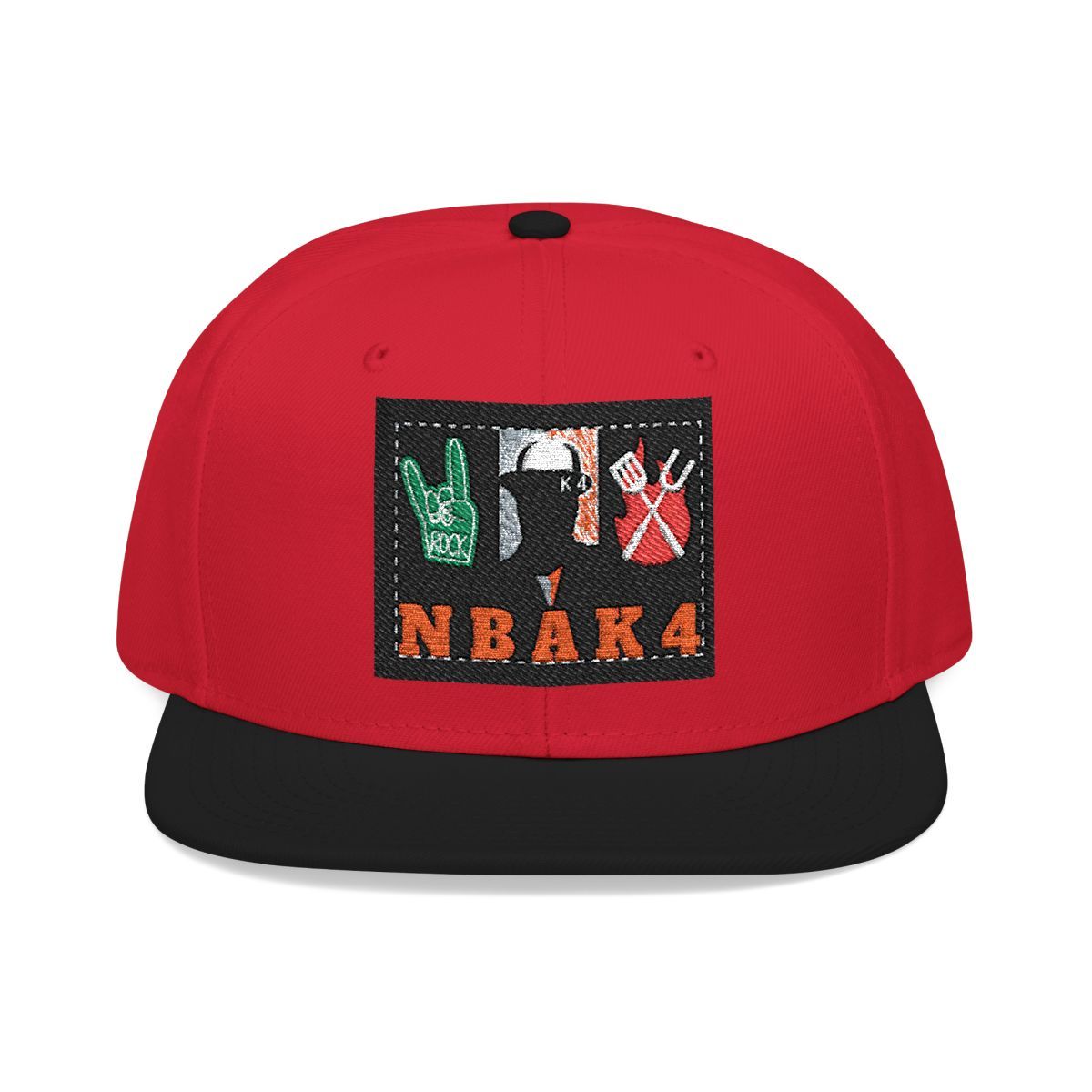 ( TRADE 2 ) NBAK4 activewear - LARGE LOGO SNAP BACK ADJUSTABLE w/ red &amp; black colors OPTION 6)