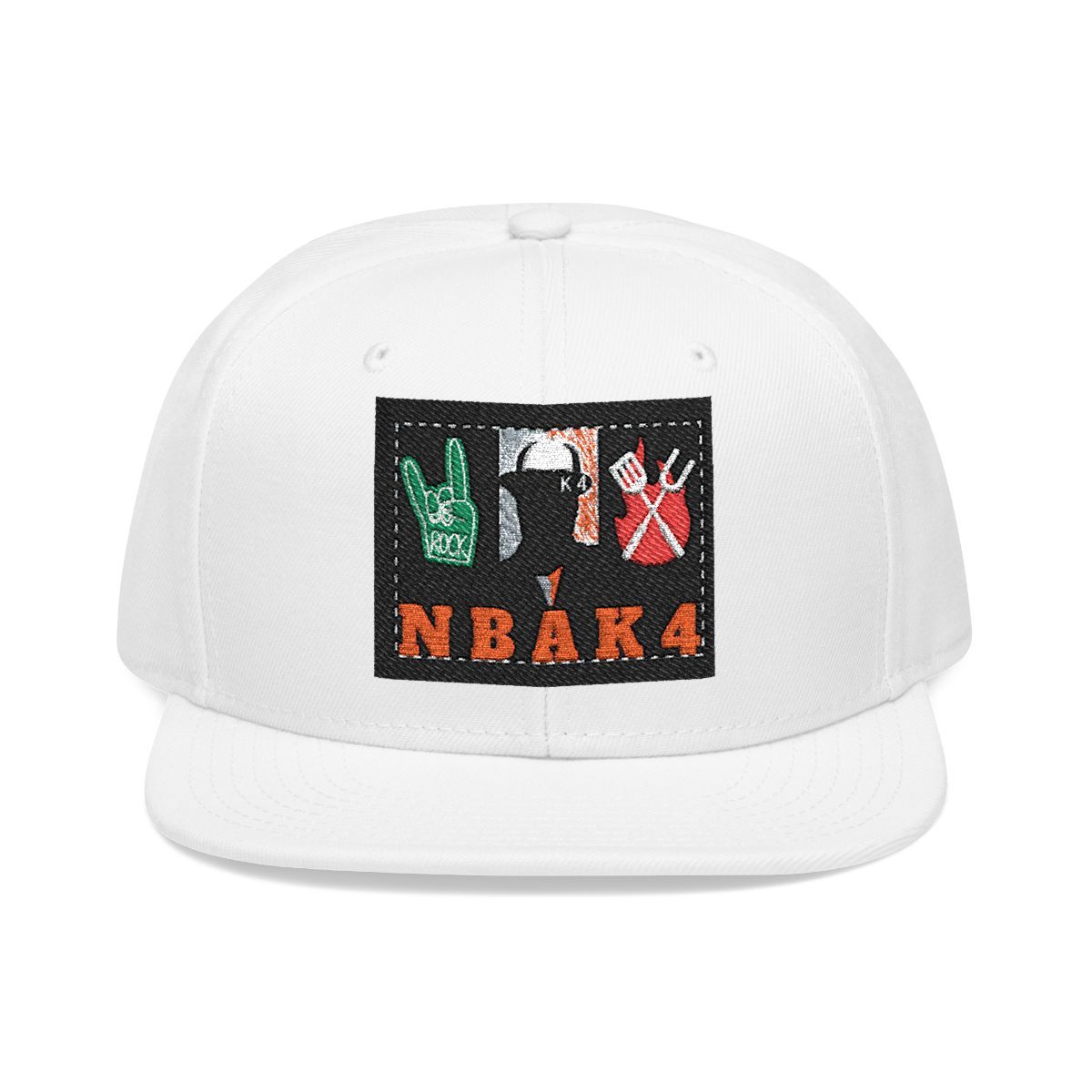 (TRADE 2 ) NBAK4 activewear - LARGE LOGO SNAP BACK ADJUSTABLE w/ white colors OPTION 14)