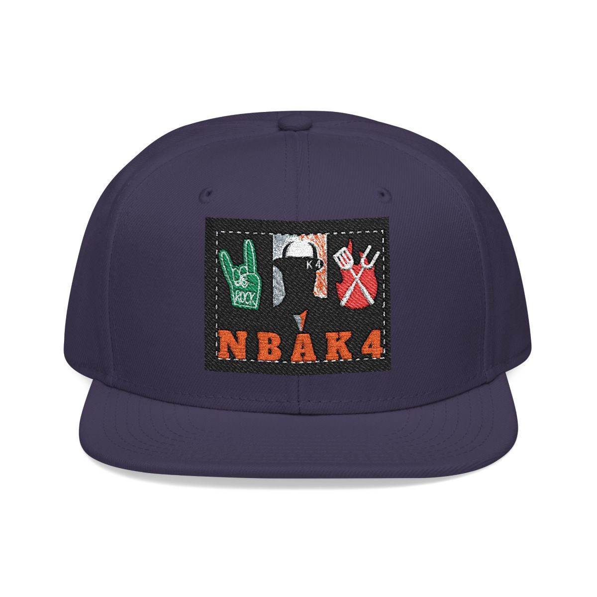 ( TRADE 2 ) NBAK4 activewear - LARGE LOGO SNAP BACK ADJUSTABLE w/ navy blue colors OPTION 15)