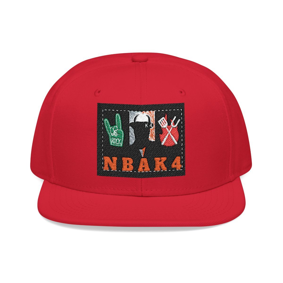 ( TRADE 2 ) NBAK4 activewear - LARGE LOGO SNAP BACK ADJUSTABLE w/ red colors OPTION 16)