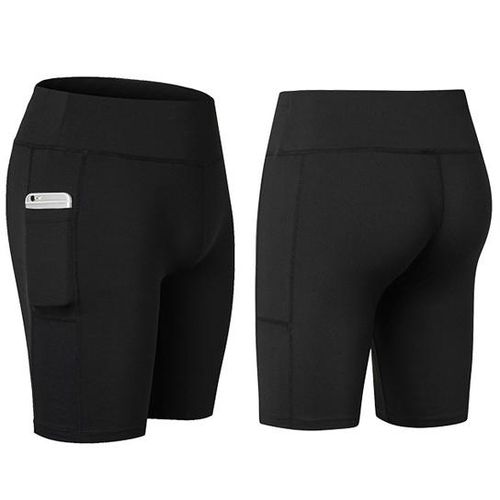 ( TRADE 3 ) All Seasons Yoga Shorts Stretchable Phone Pocket w/ black color OPTION 6