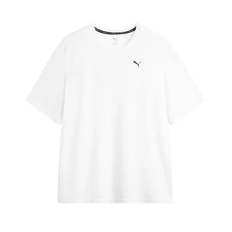 Puma White Men&#39;s and Women&#39;s Sports Casual Round Neck Short-Sleeved, Size: XXL, Color: WHITE