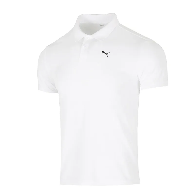 Puma Men&#39;s Short-Sleeved Performance Polo Shirt White Breathable