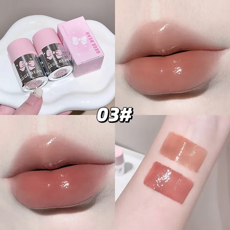 Gege Bear Dual Color Lip Jelly, Mirror Shine Hydrating Moisturizing, Color: GX1386-03