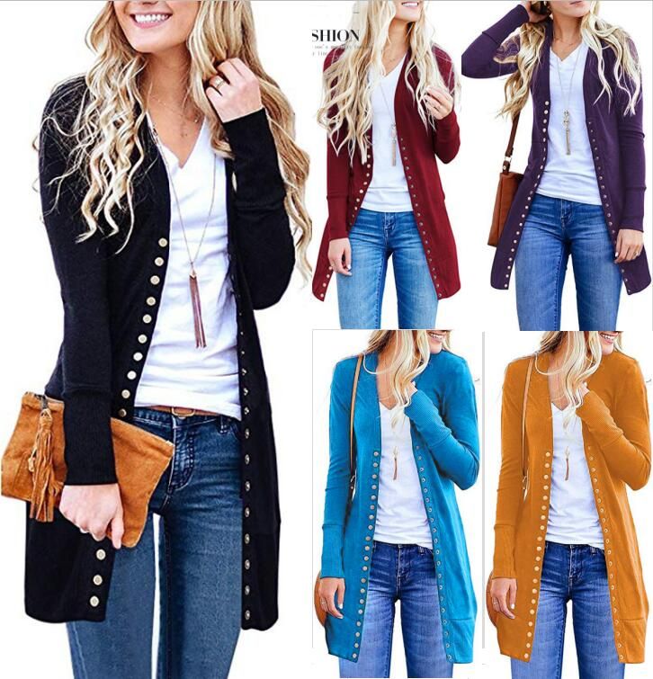 Womens Slim Warm Long Sleeve Knit Waterfall Office Jacket Blazer Coat