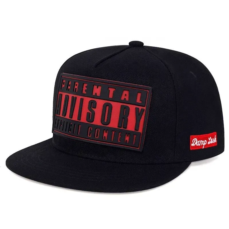 ( TRADE 1 ) TEAM PARENTAL ADVISORY activewear - LOGO SNAP BACK ADJUSTABLE w/ red &amp; black colors OPTION 3