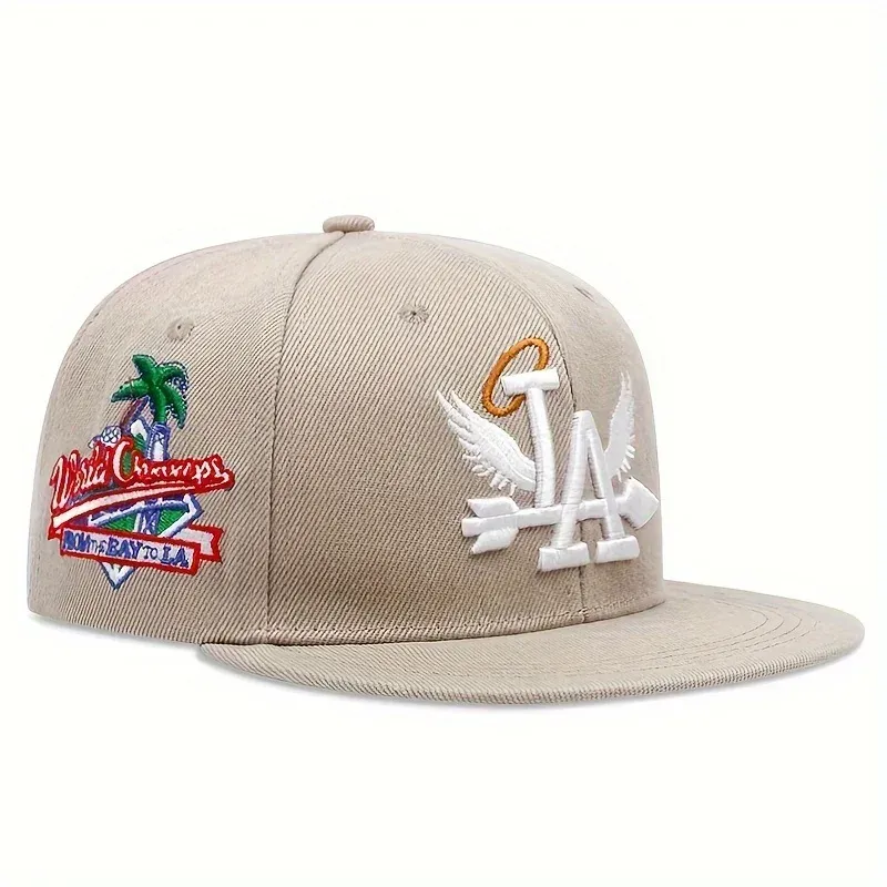 ( TRADE 2 ) TEAM LOS ANGELES activewear - LOGO SNAP BACK ADJUSTABLE w/ khaki colors OPTION 2
