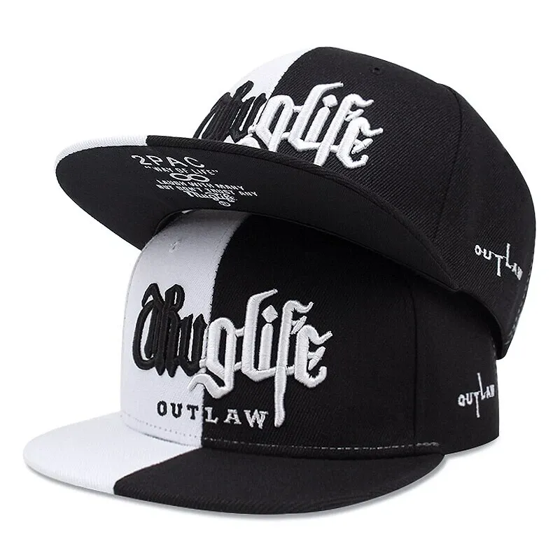 ( TRADE 3 ) TEAM THUG LIFE activewear - LOGO SNAP BACK ADJUSTABLE w/ white and black colors OPTION 1