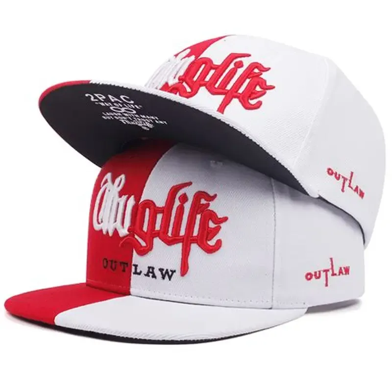 ( TRADE 3 ) TEAM THUG LIFE activewear - LOGO SNAP BACK ADJUSTABLE w/ red and white colors OPTION 11