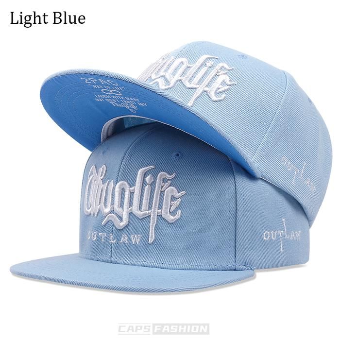 ( TRADE 3 ) TEAM THUG LIFE activewear - LOGO SNAP BACK ADJUSTABLE w/ sky blue colors OPTION 10