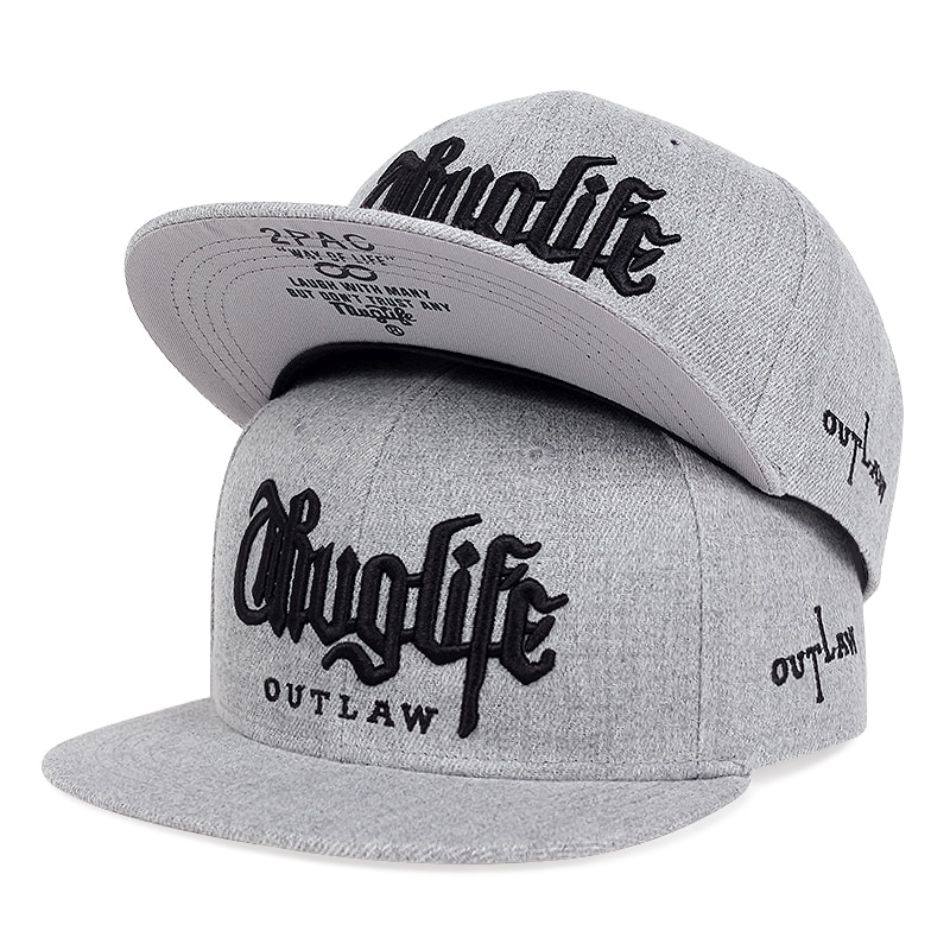 ( TRADE 3 ) TEAM THUG LIFE activewear - LOGO SNAP BACK ADJUSTABLE w/ LIGHT GRAY colors OPTION 4