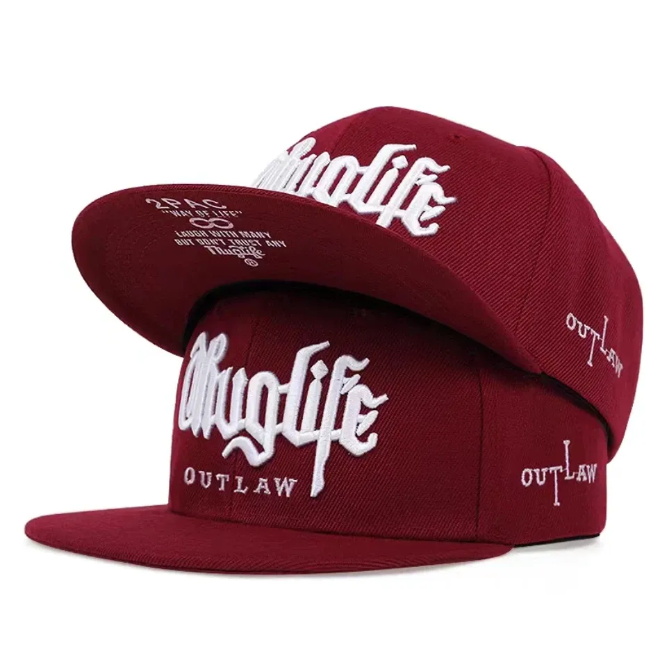 ( TRADE 3 ) TEAM THUG LIFE activewear - LOGO SNAP BACK ADJUSTABLE w/ WINE RED colors OPTION 3