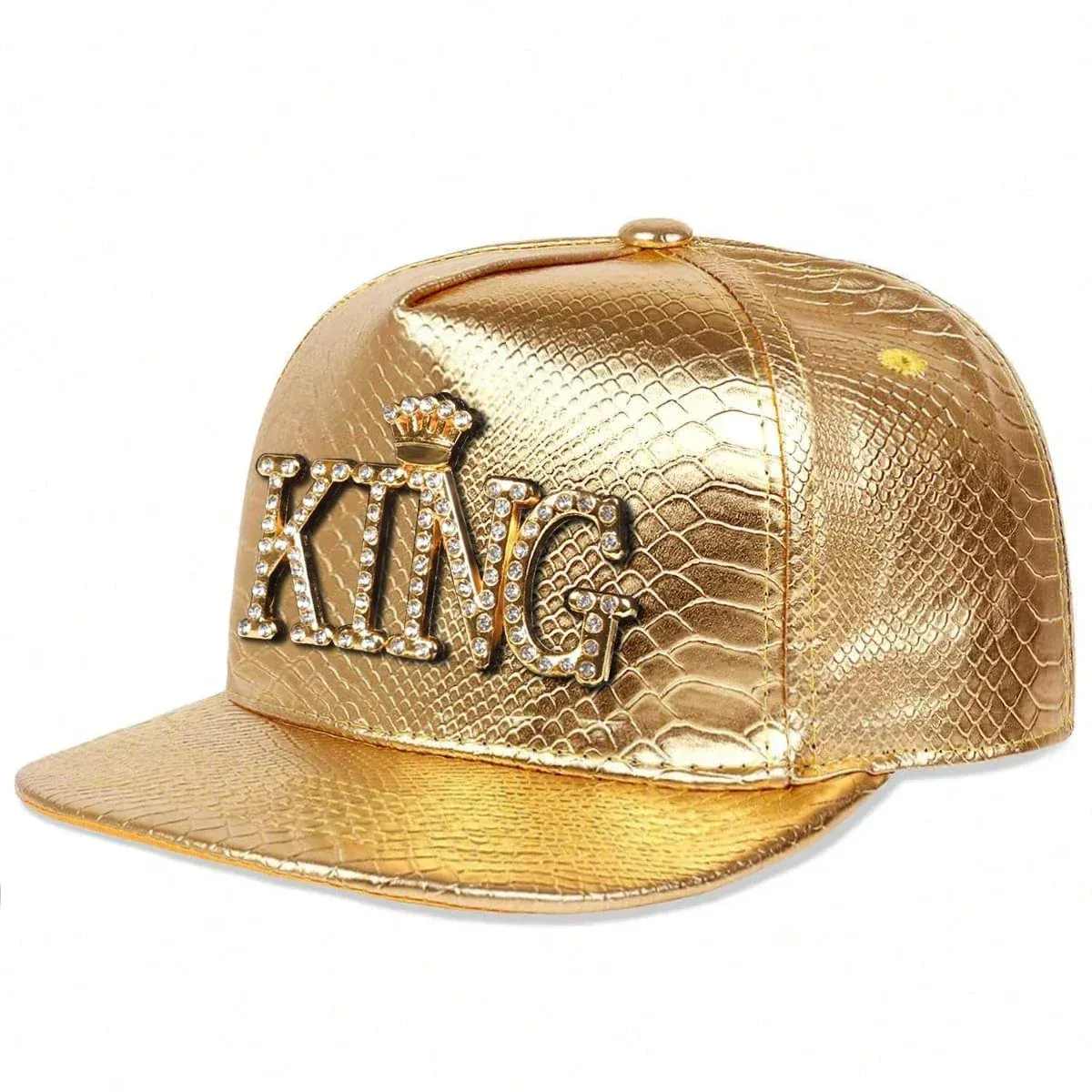 ( TRADE 5 ) GOLD LEATHER KING activewear - LOGO SNAP BACK ADJUSTABLE w/ gold colors OPTION 1