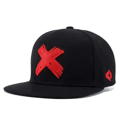 ( TRADE 6 ) TEAM EXPRESSION X activewear - LOGO SNAP BACK ADJUSTABLE w/ black &amp; red colors OPTION 3