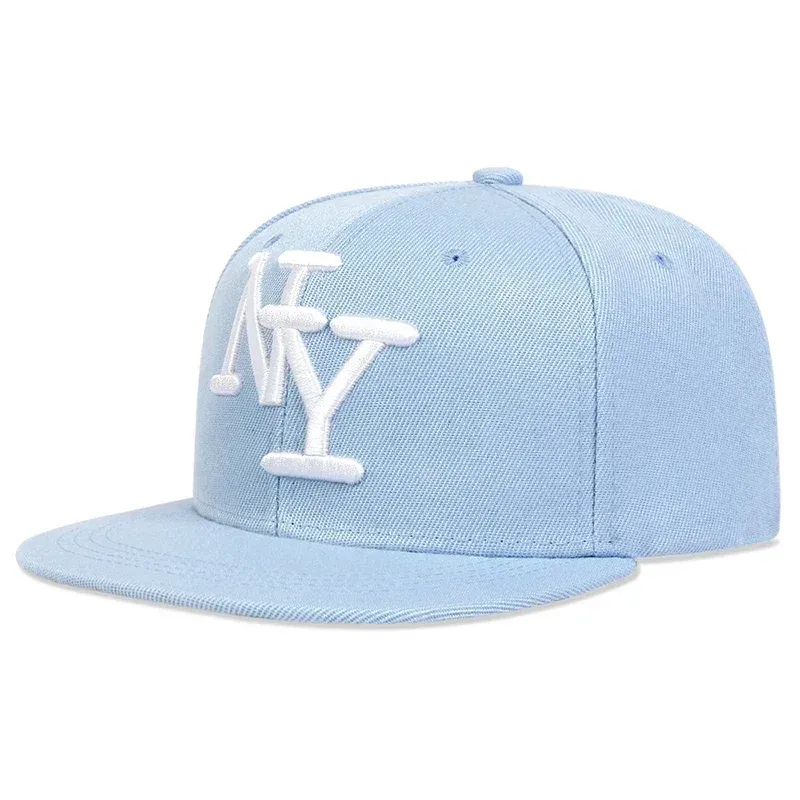 ( TRADE 12 ) NY LETTER activewear - LOGO SNAP BACK ADJUSTABLE w/ sky blue colors OPTION 1