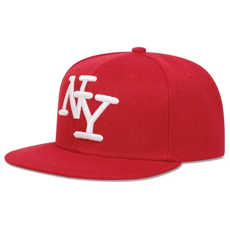 ( TRADE 12 ) NY LETTER activewear - LOGO SNAP BACK ADJUSTABLE w/ red colors OPTION 2