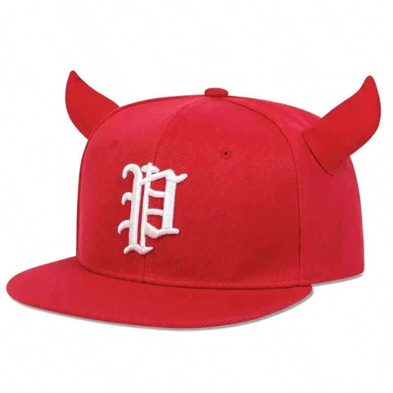 ( TRADE 13 ) LETTER OX P HORN activewear - LOGO SNAP BACK ADJUSTABLE w/ red colors OPTION 2