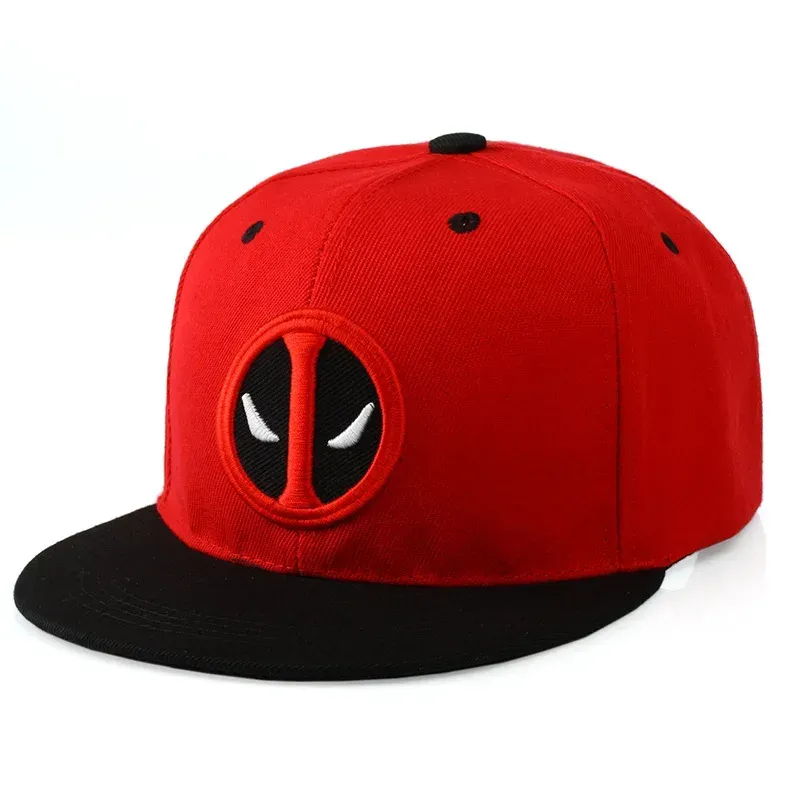 ( TRADE 15) DEAD POOL activewear - LOGO SNAP BACK ADJUSTABLE w/ red &amp; black colors OPTION 2