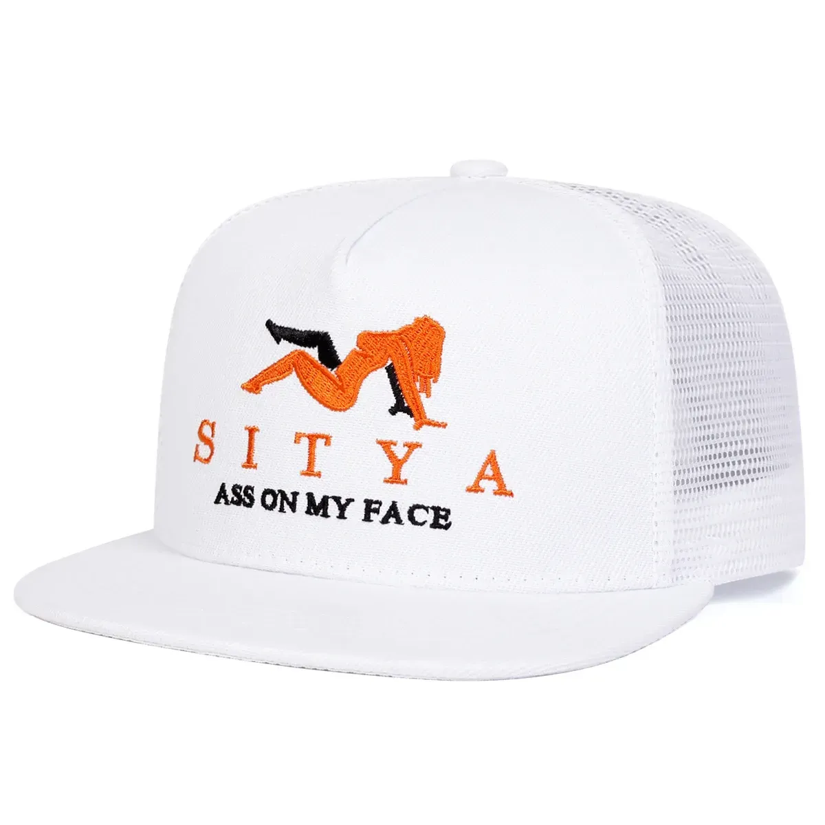 ( TRADE 19) SITYA ANGEL activewear - LOGO SNAP BACK ADJUSTABLE w/ white orange &amp; black colors OPTION 2